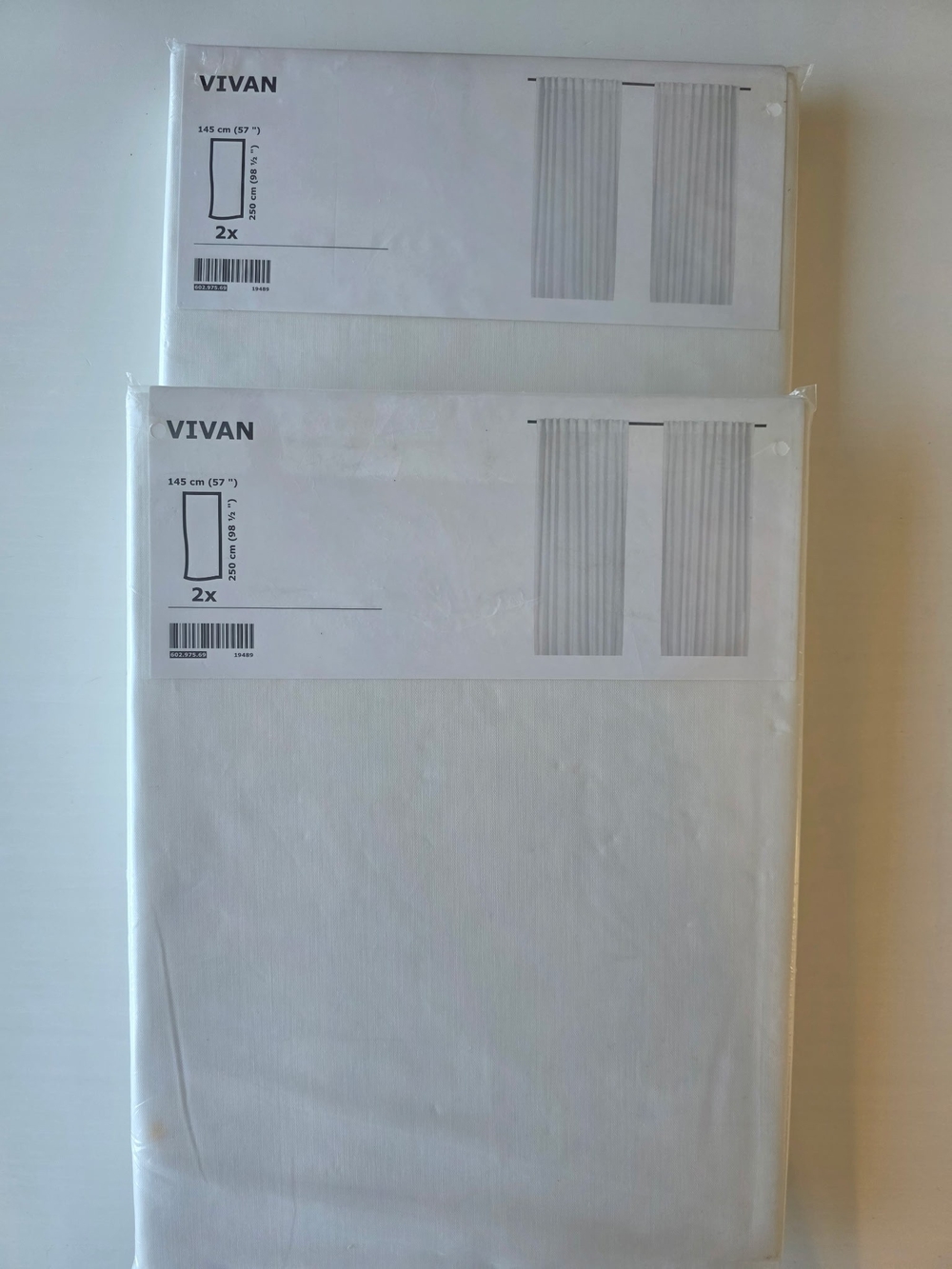 NWT~ IKEA White Window Panels (Set Of TWO Packages with TWO Panels Per Package)